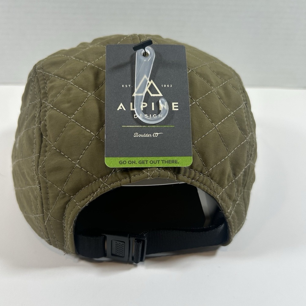 Alpine Design Men's Quilted Five Panel Hat Green Adjustable NWT - Picture 4 of 6